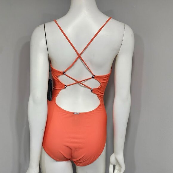 Tommy Hilfiger Crisscross-Back Tie-Belt One-Piece Swimsuit - Picture 4 of 9